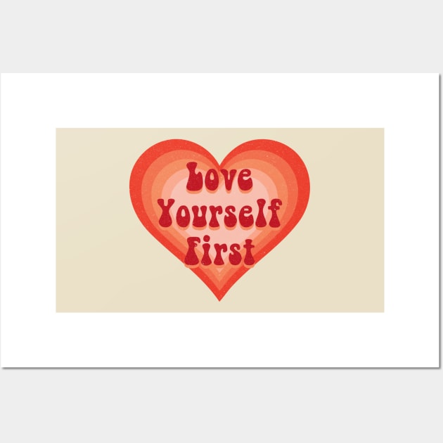 Love yourself first heart Wall Art by Nikamii